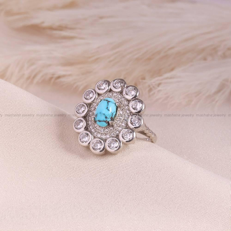 انگشتر فیروزه شجری زنانه کد 5341