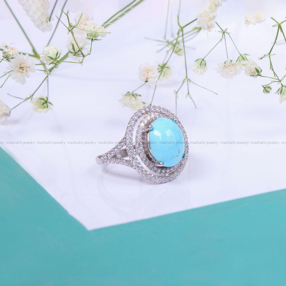 انگشتر فیروزه شجری زنانه کد 10246