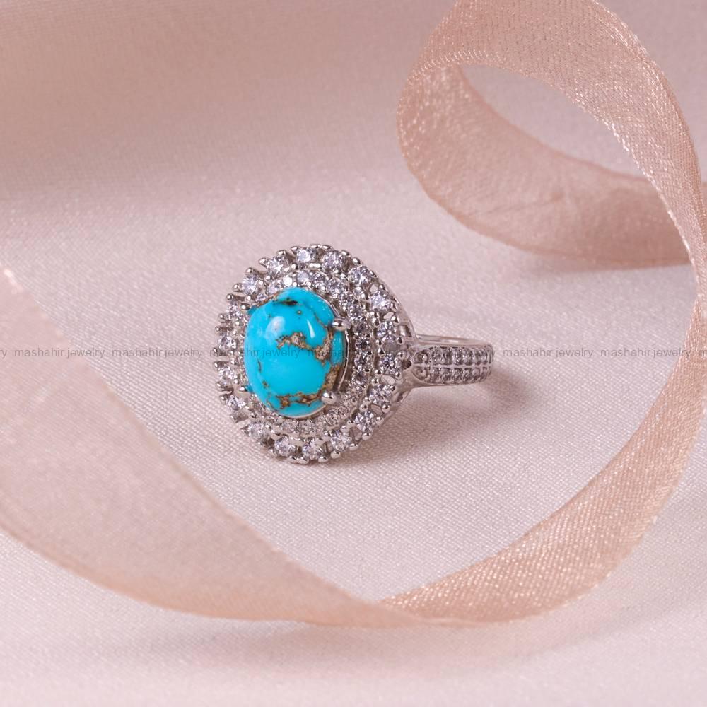انگشتر فیروزه شجری زنانه کد 5566