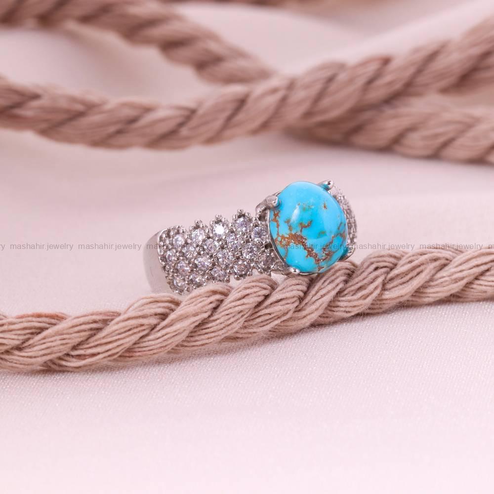 انگشتر فیروزه شجری زنانه کد 5574