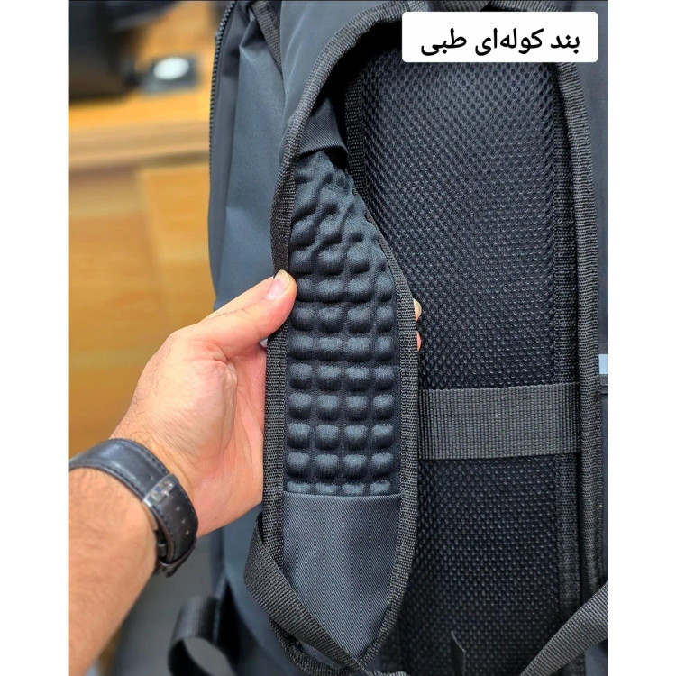 کوله پشتی اسپرت پارچه دیبا خارجی سه خانه لپ تاپ دار