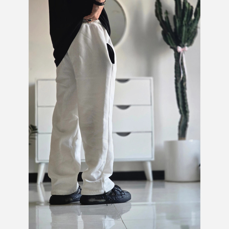 شلوار اسلش جاگر بگ دمپا گت دار دورس نخ گرم مردانه زنانه مشکی سفید XXL XXXL