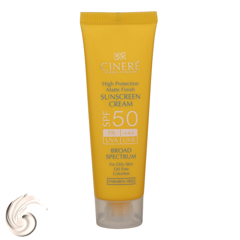 کرم ضدآفتاب بیرنگ سینره مدل SPF50 مناسب پوست چرب، حجم 50 میلیلیتر