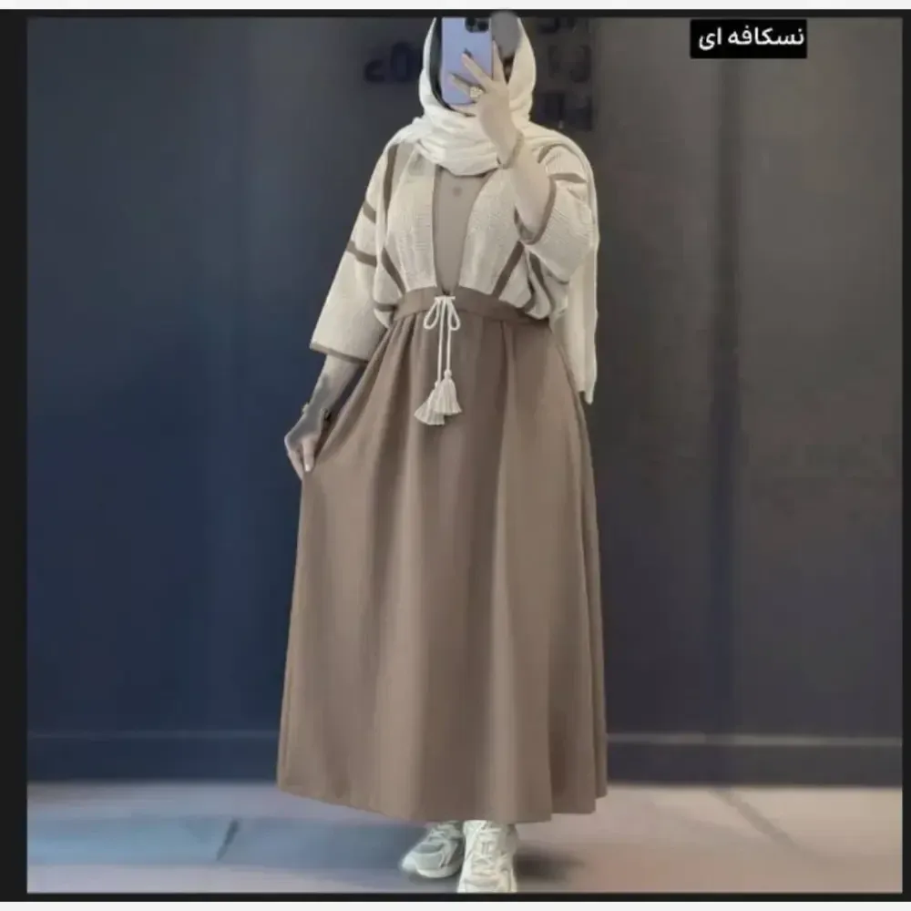 ست سارافون شانتون و کراپ لنین نرگس فری سایز (2)