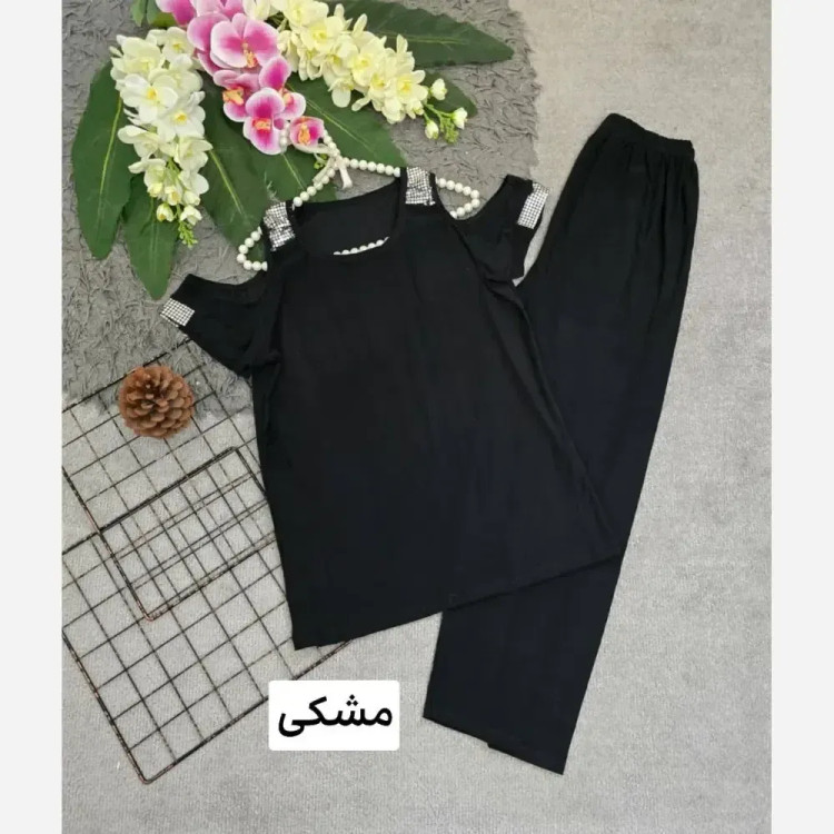 ست لباس راحتی زنانه ویسکوز کش فری سایز 36 تا 46