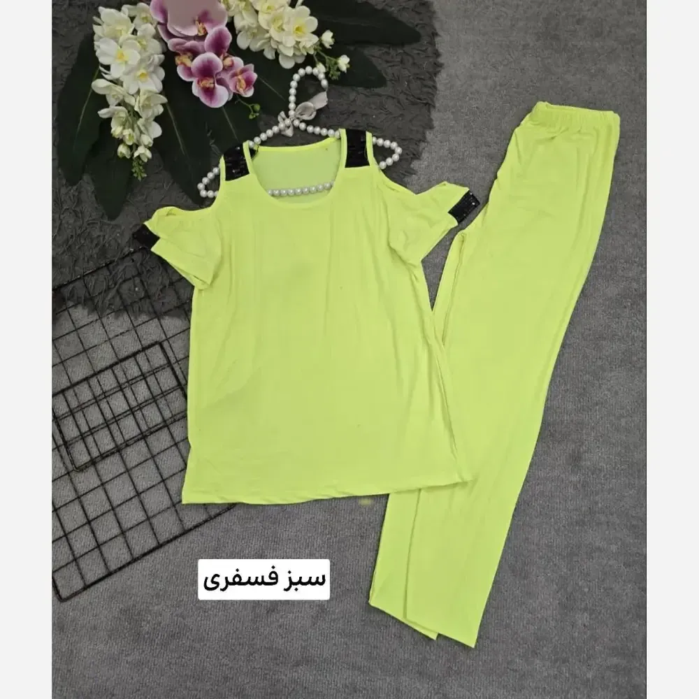 ست لباس راحتی زنانه ویسکوز کش فری سایز 36 تا 46