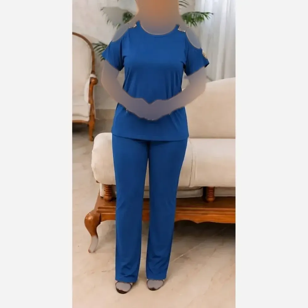 ست لباس راحتی زنانه ویسکوز کش فری سایز 36 تا 46