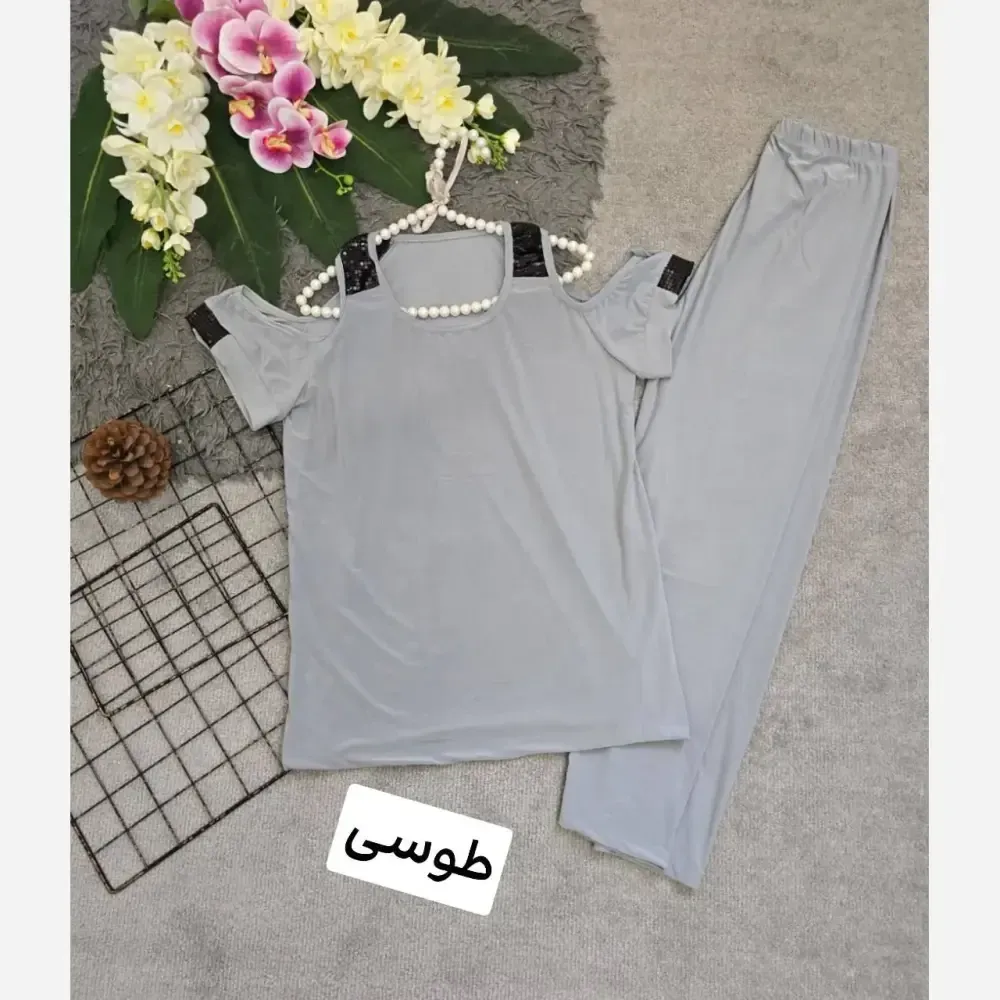 ست لباس راحتی زنانه ویسکوز کش فری سایز 36 تا 46