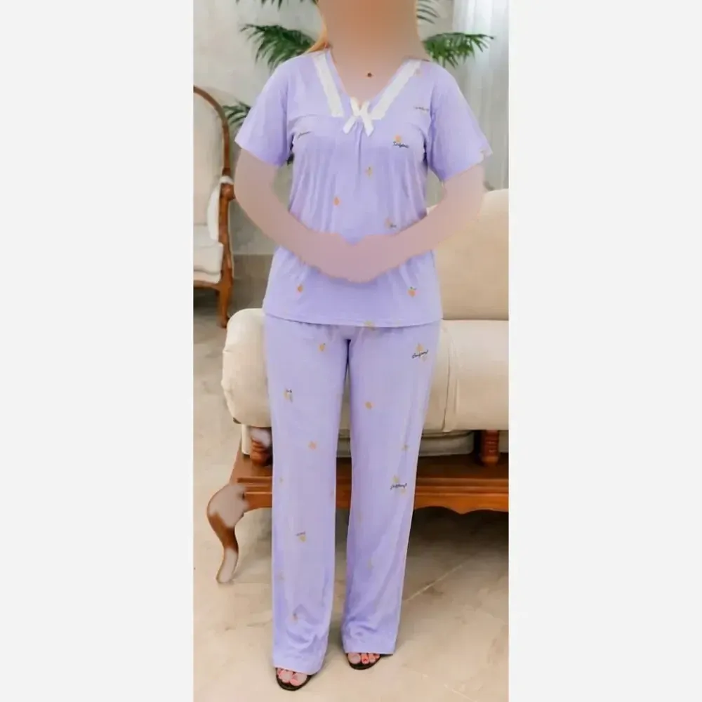ست تیشرت و شلوار زنانه کرسپو وارداتی مدل فاطیما فری سایز