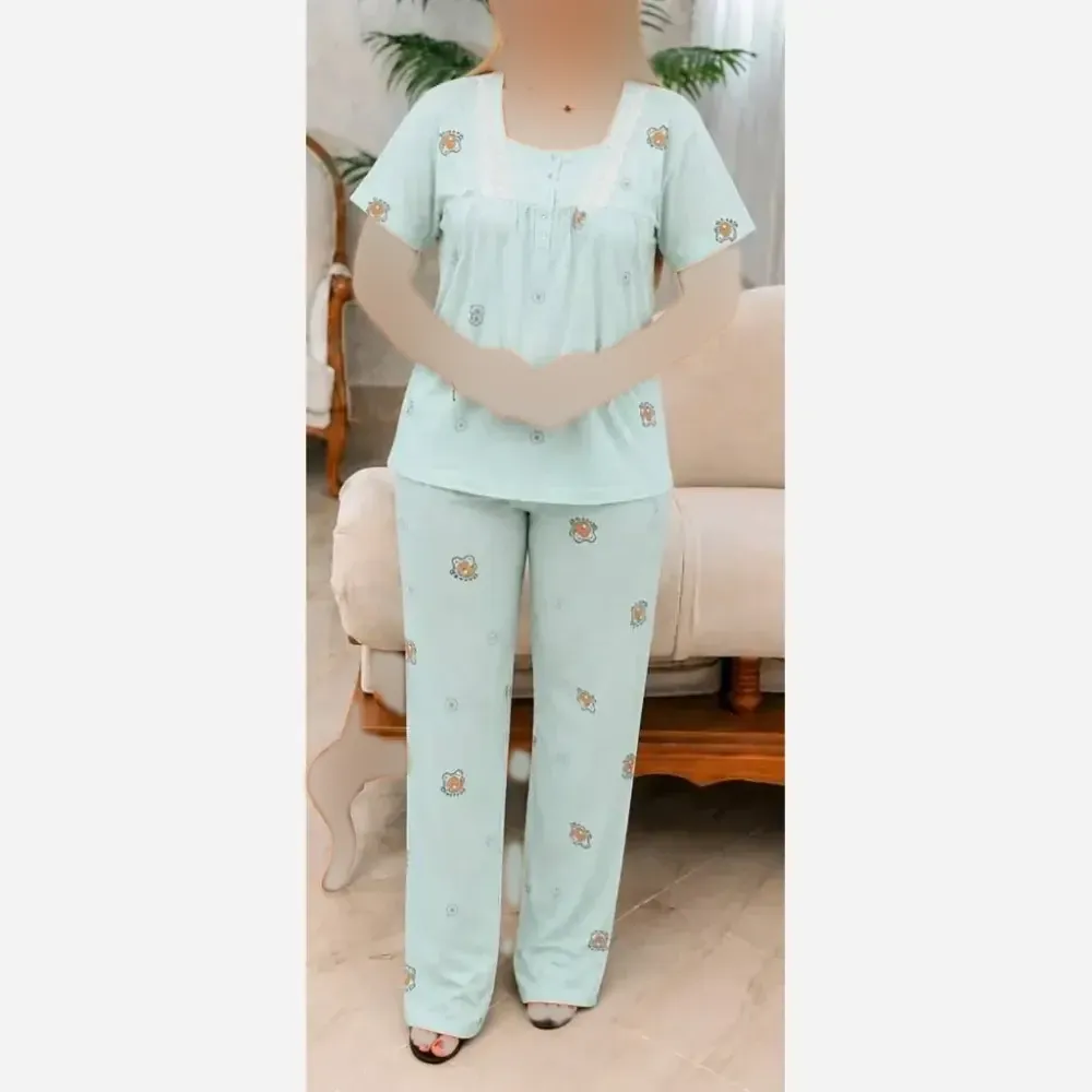 ست تیشرت و شلوار زنانه کرسپو وارداتی مدل فاطیما فری سایز