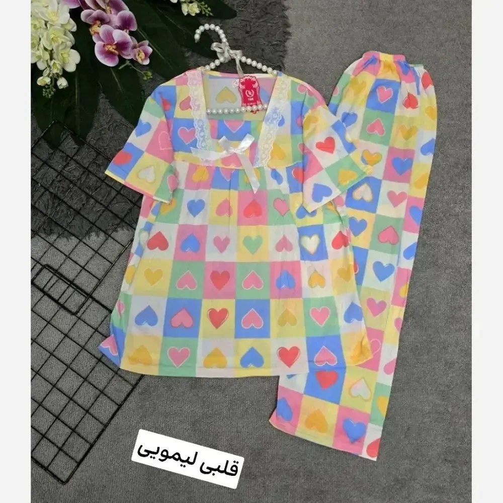 ست تیشرت و شلوار زنانه کرسپو وارداتی مدل فاطیما فری سایز