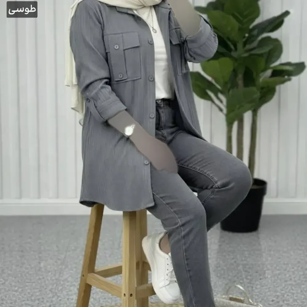 شومیز زنانه مدل پاستا جنس آیوا سایز فری رنگی