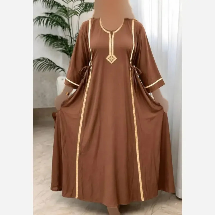مانتو نخی خنک زنانه مدل پوپک رنگ مشکی و نسکافه ای سایز فری