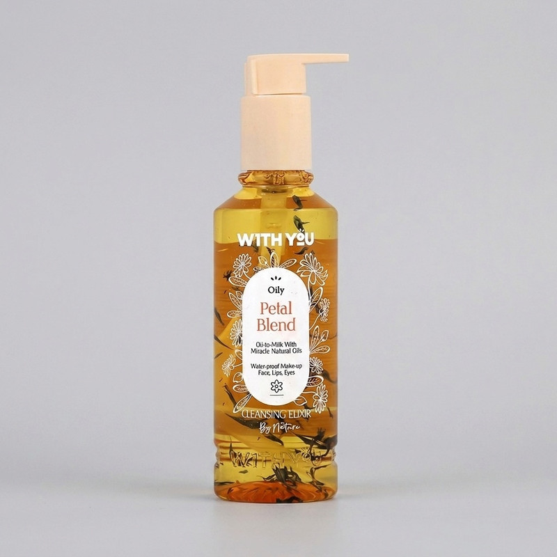 روغن پاککننده آرایش صورت ویت یو مدل Petal Blend مناسب برای انواع پوست حجم 200 میلیلیتر