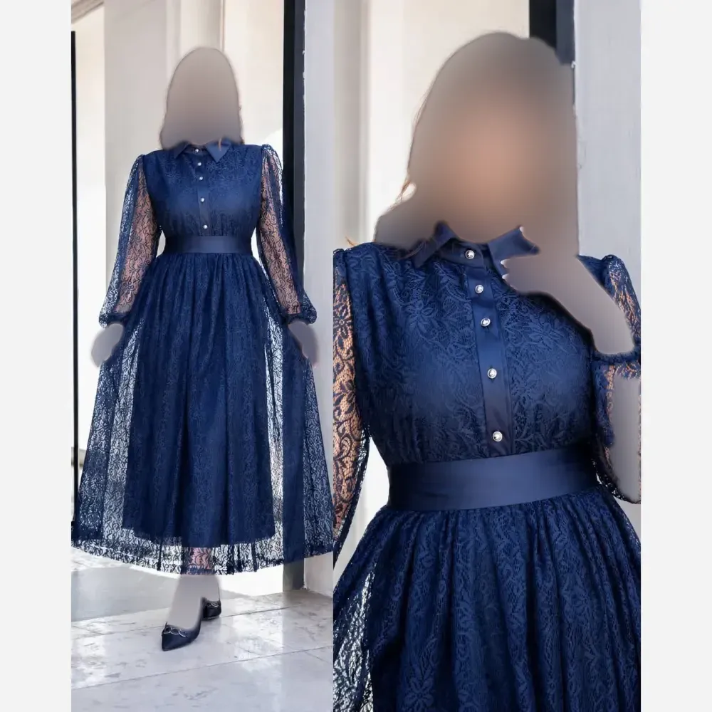 پیراهن زنانه شهرزاد جنس گیپور آستر دار قد 135 سایز بزرگ