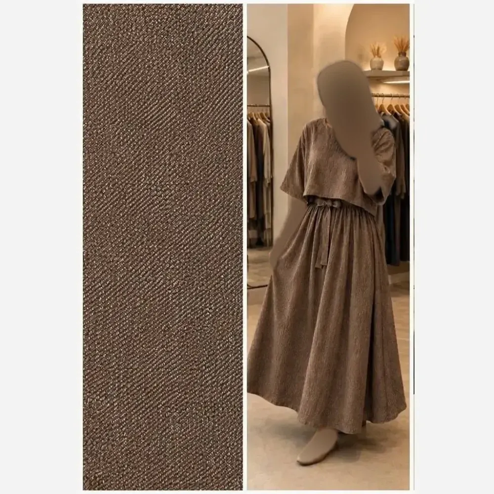 ست شنل و سارافون زنانه مدل آنا جنس شانتون کتان سایز 38 تا 46