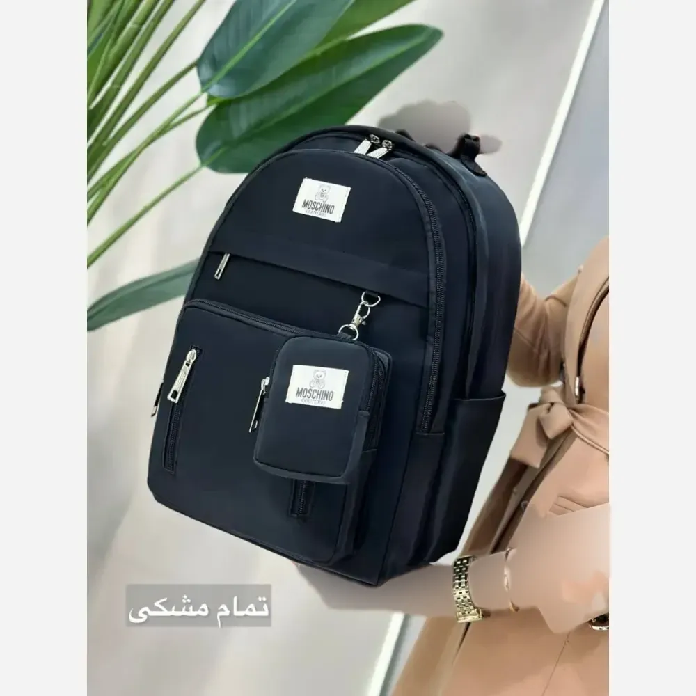 کوله پشتی همتا جنس دیبا ضد آب اسپرت مشکی