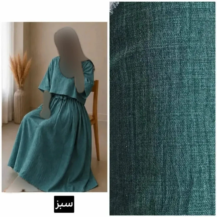 شنل سارافون زنانه مدل آنا جنس شانتون کتان سایز 38 تا 46