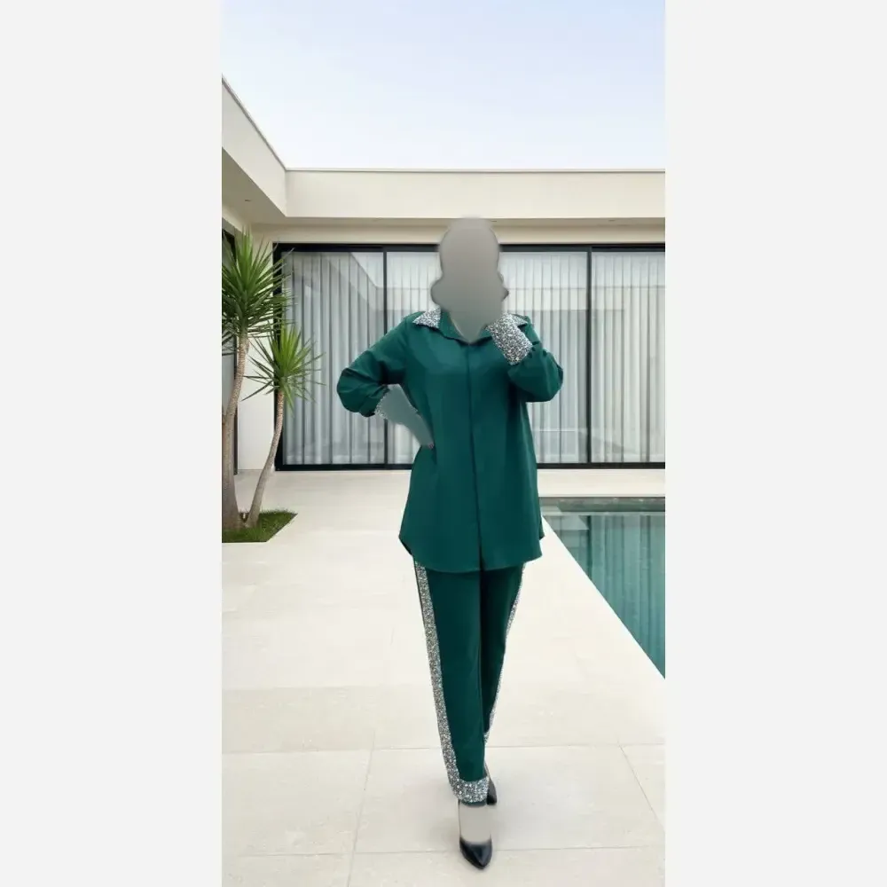 شومیز زنانه مازراتی نگیندار و مرواریددوزی شده تینا