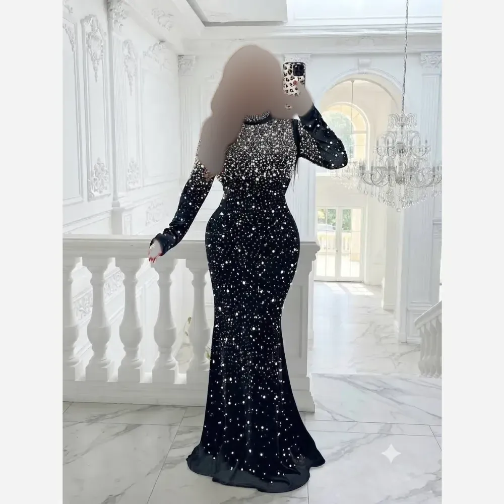 ماکسی مجلسی مدل بهاران جنس دالقیچ مروارید کوبی و نگین سایز 36 تا 48
