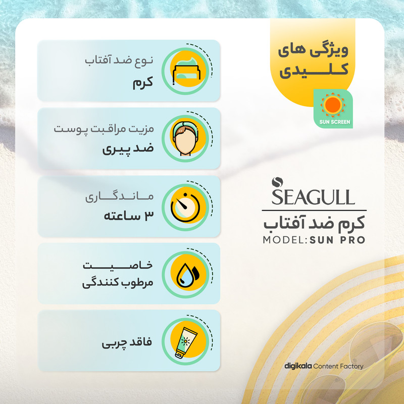 کرم ضدآفتاب رنگی فاقد چربی سی گل 50 میلیلیتر
