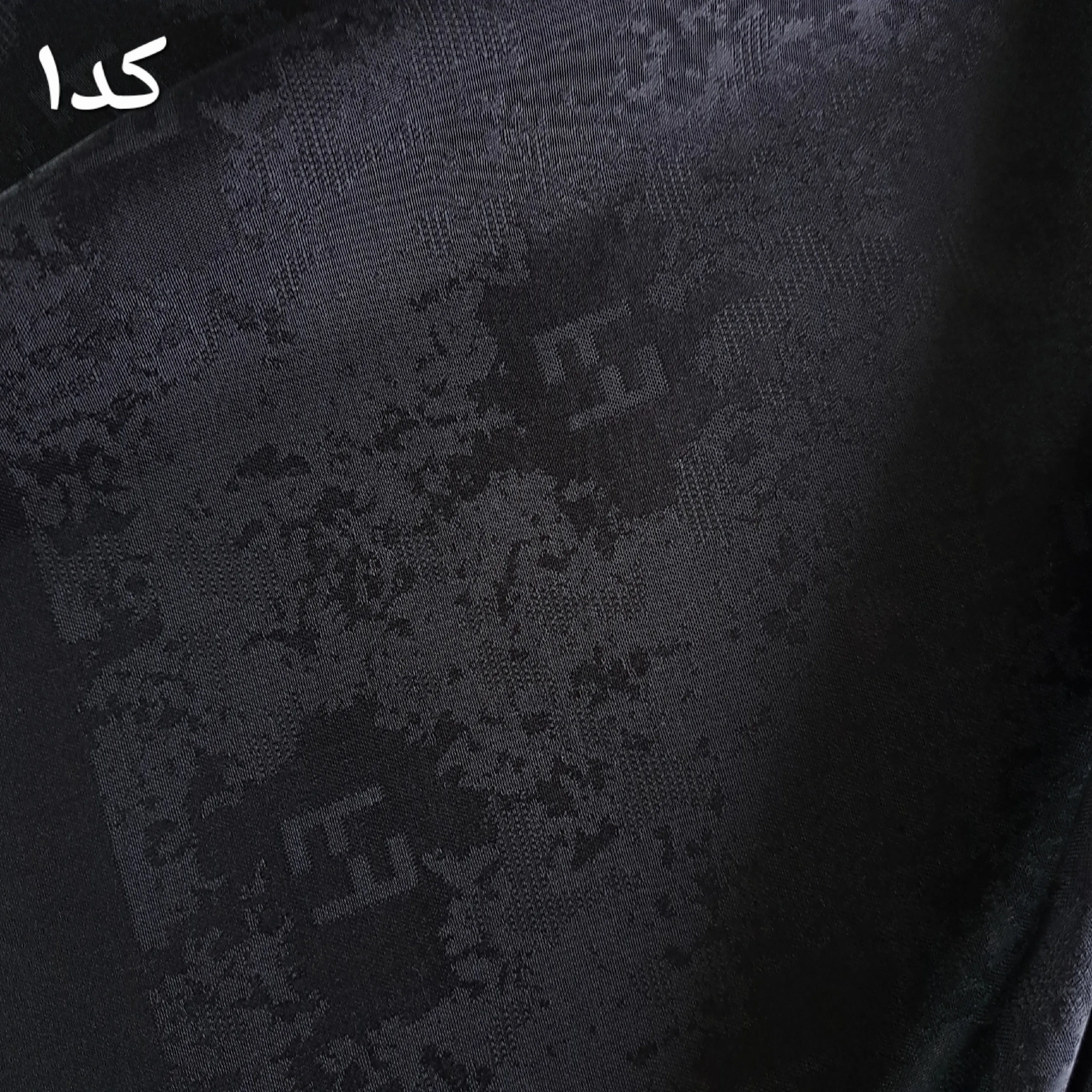 روسری زنانه مشکی قواره 140 جنس ژاکارد دور ریش ریش