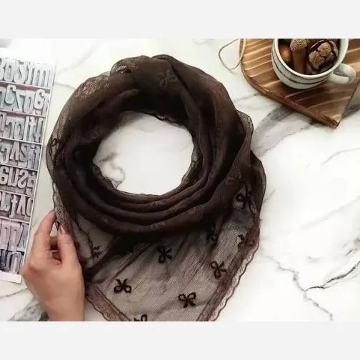 شال زنانه مجلسی دور گیپور تور بهاره سایز 170 در 60 رنگبندی