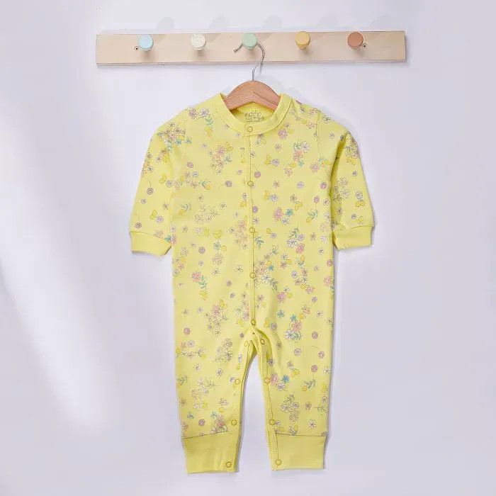 سرهمی خواب نخی نوزادی گل غنچه 100 درصد نخ پنبه ضد حساسیت