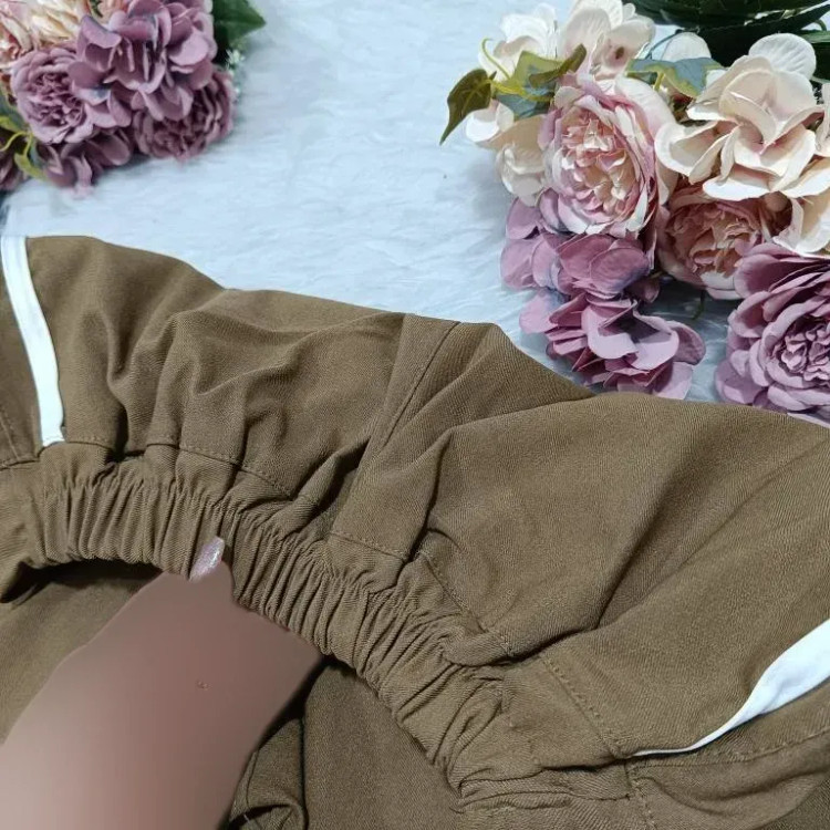 ست کت و شلوار کتان زنانه فری سایز رنگی