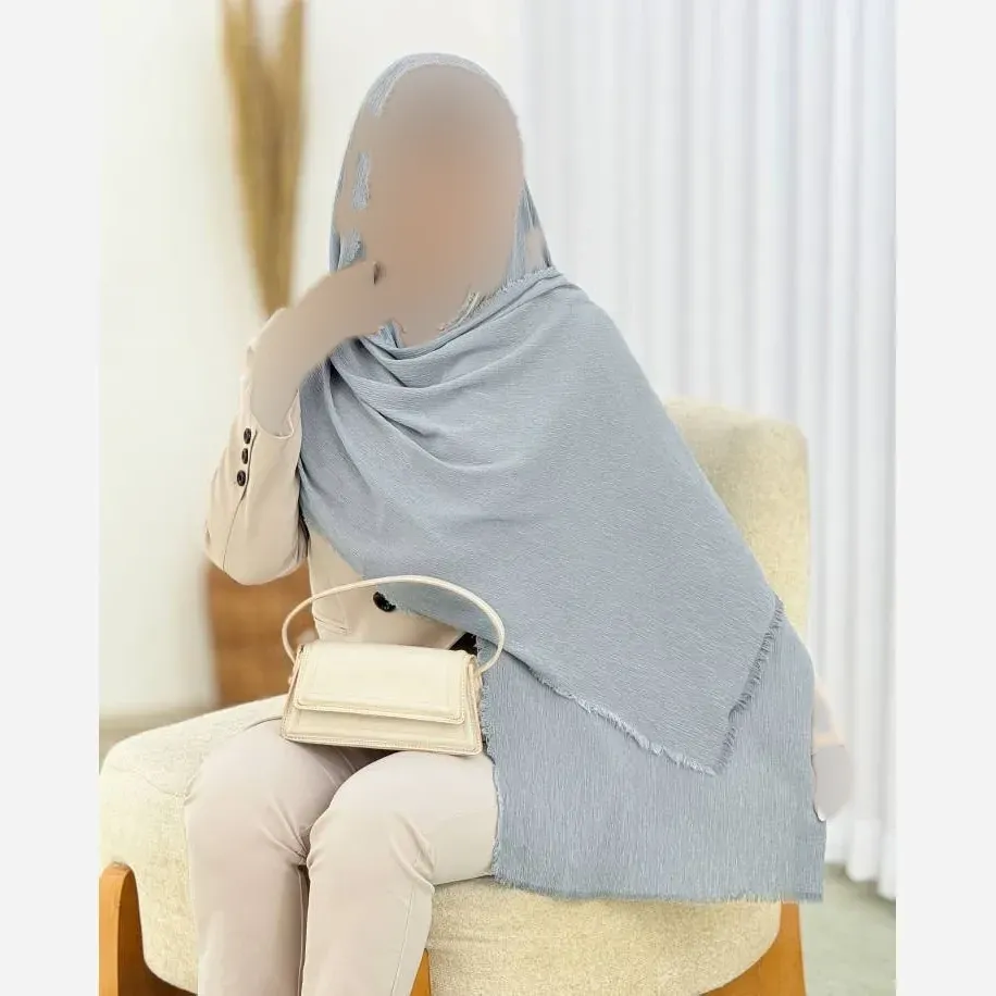 شال دور ریش پلیسه لمه دار سایز آزاد