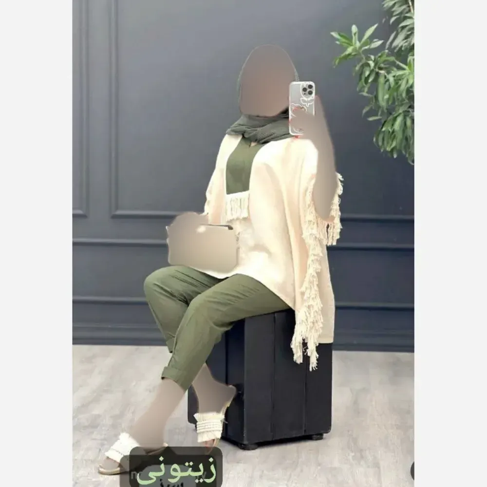 ست شومیز مانتویی و شلوار زنانه لنین نچرال و تترون بروجرد فری سایز