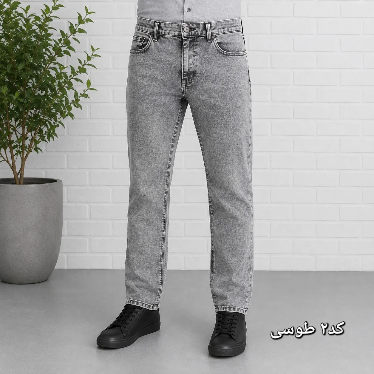 شلوار جین مردانه راسته پنبه کش سایز 40 تا 58 رنگی
