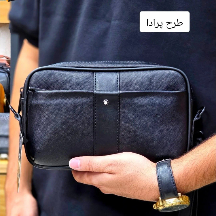 کیف دستی و دوشی مونت بلانک چرم صنعتی سه کاره