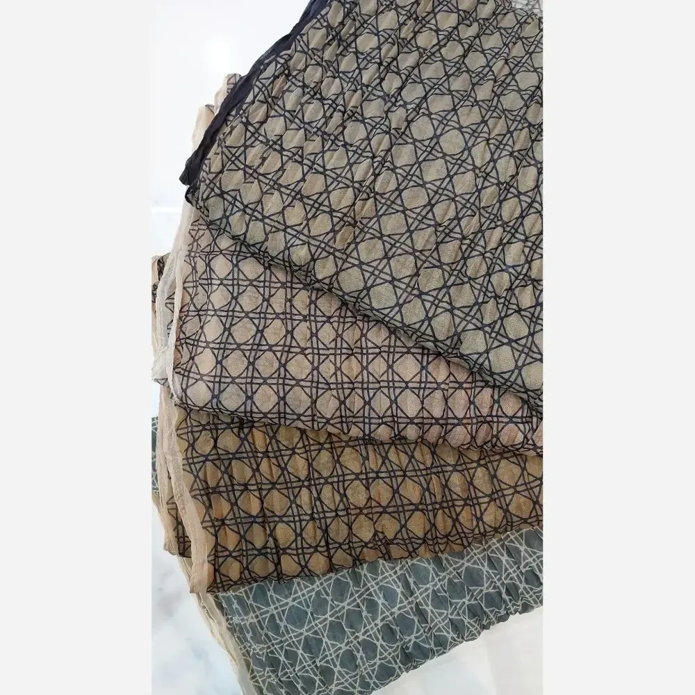 شال پلیسه حریر بهاره خنک قواره 200 در 75 سانت