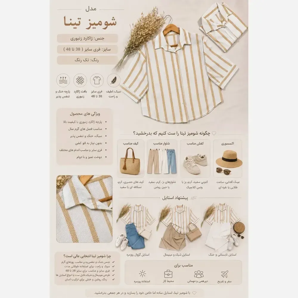 شومیز تینا جنس ژاکارد زنبوری فری سایز