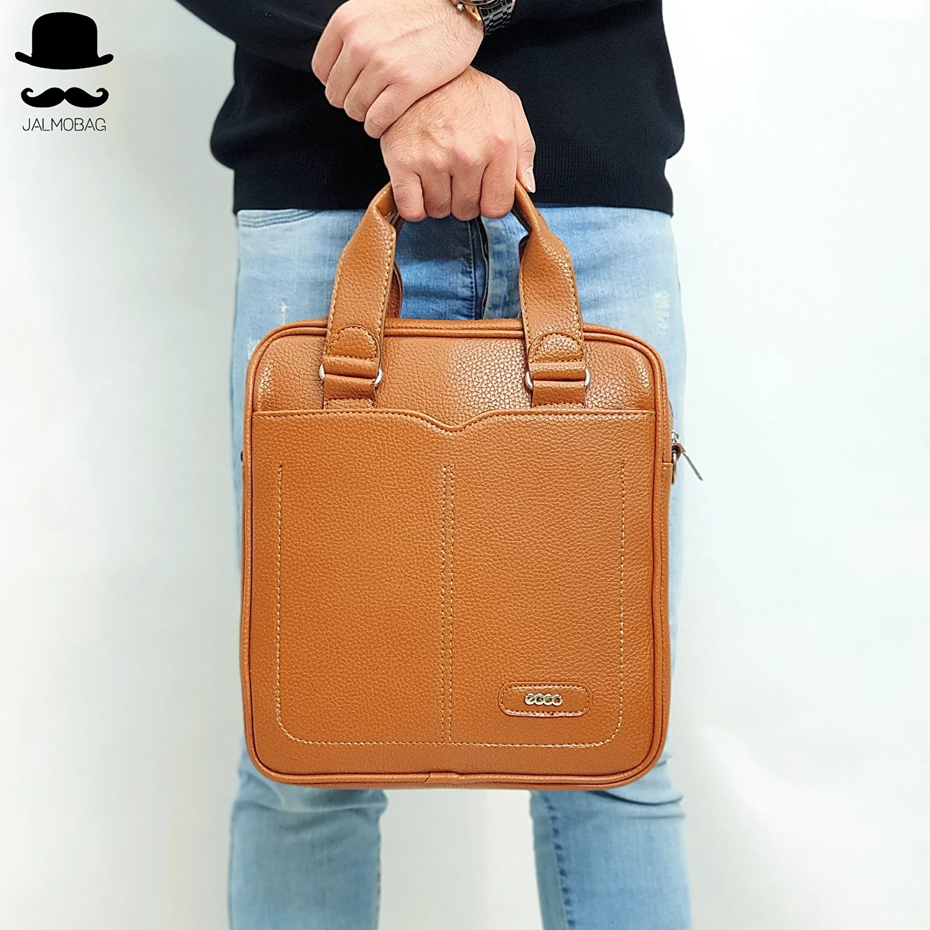 کیف اداری لپتاپی چرمی اِکو ایستاده دستی و دوشی