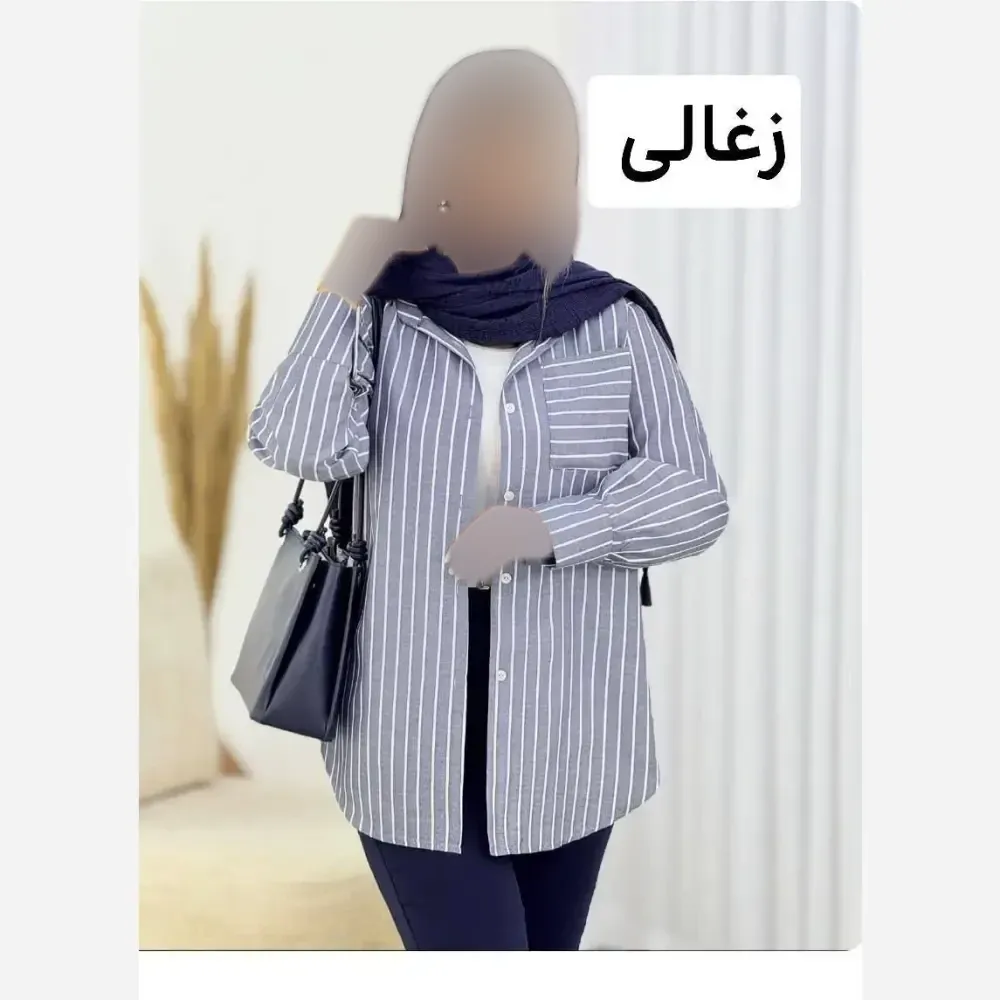 شومیز راه راه لنئین دلوین زنانه