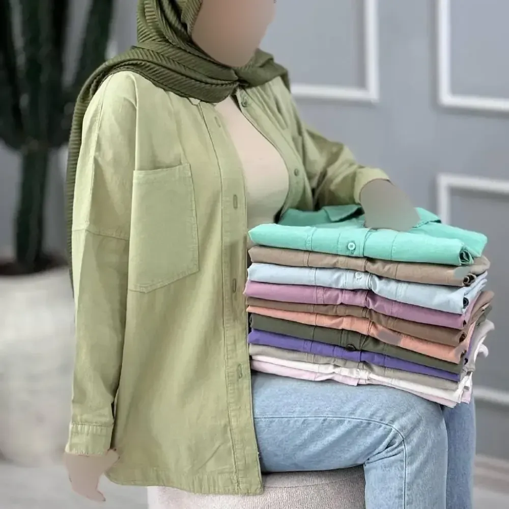 مانتو کتان زنانه فری سایز مدل ساده و شیک رنگ بندی متنوع