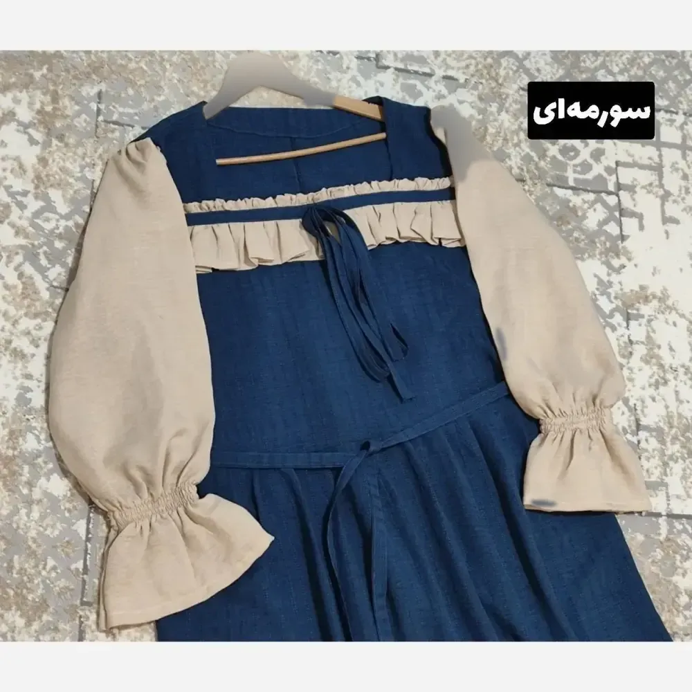 پیراهن زنانه شانتون مدل ارغوان فری سایز کمربنددار