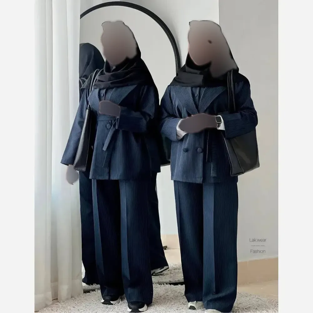 مانتو سه تیکه اداری و دانشجویی کت ژیله و شلوار جنس دیپلمات