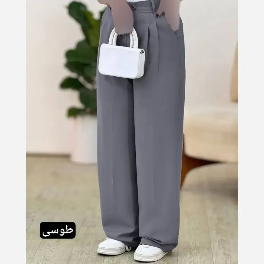 شلوار واید لگ زنانه کرپ مازراتی درجه یک