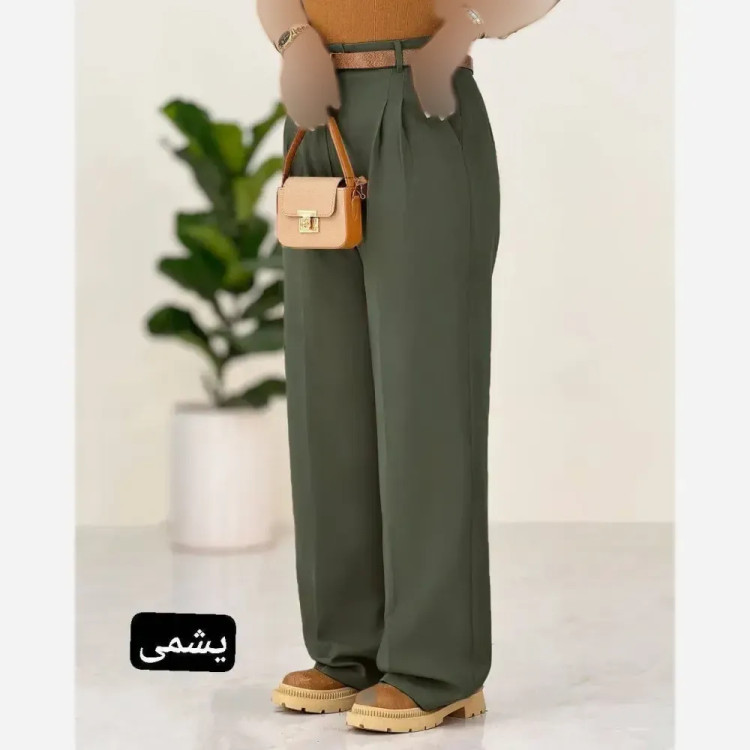 شلوار واید لگ زنانه کرپ مازراتی درجه یک
