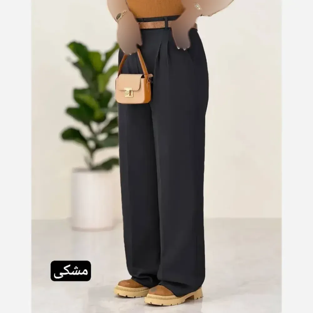 شلوار واید لگ زنانه کرپ مازراتی درجه یک