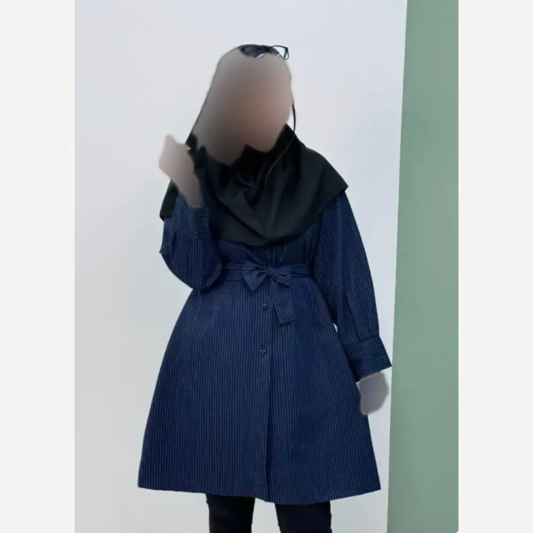 مانتو سونیا جنس دیپلمات پرشیا کمربنددار سایز 1 و 2