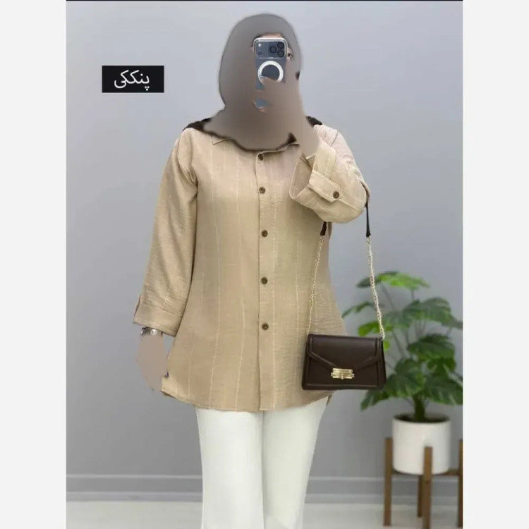 مانتو سروین جنس شانتون سایز بزرگ رنگ بندی متنوع