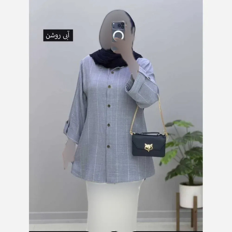 مانتو سروین جنس شانتون سایز بزرگ رنگ بندی متنوع