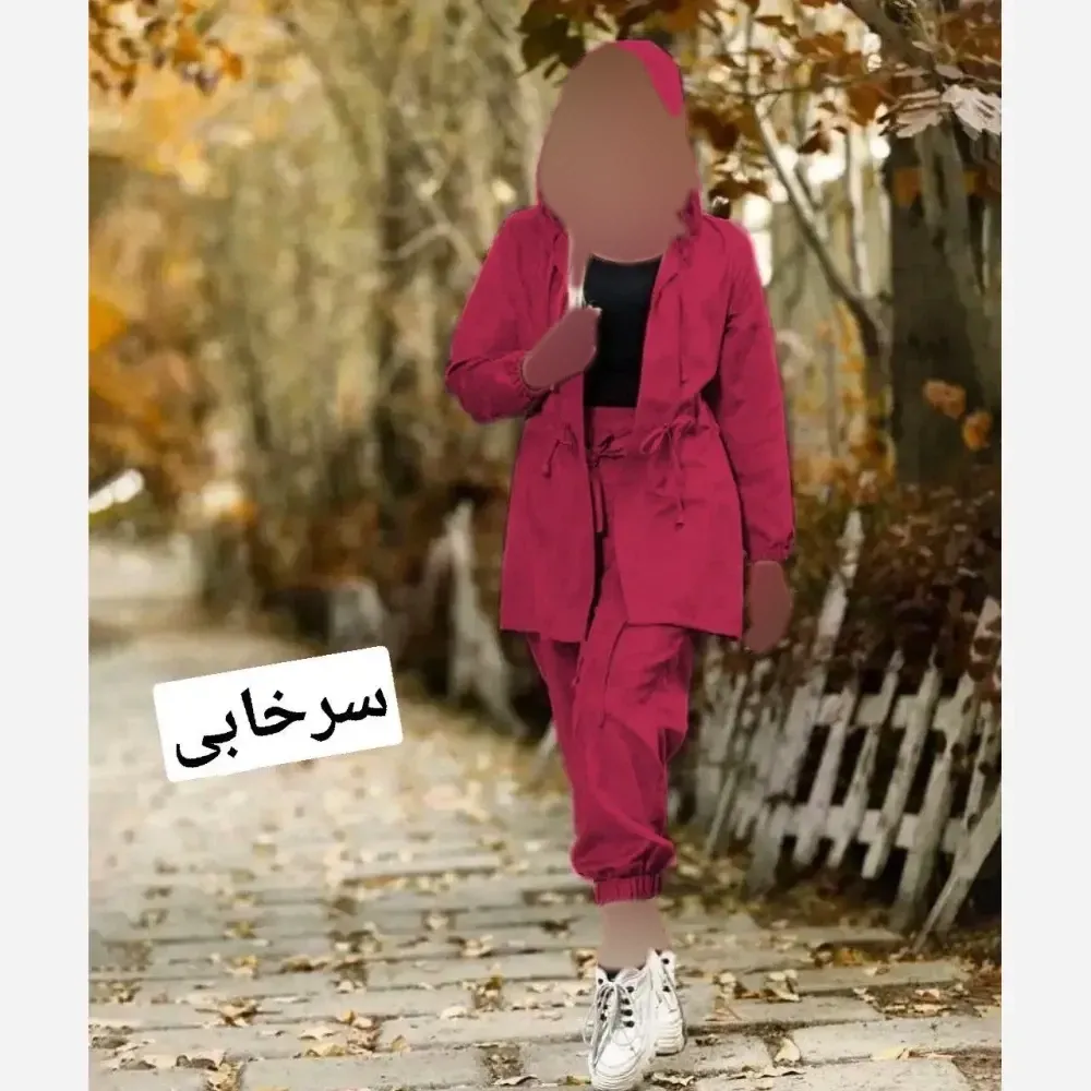 ست هودی و شلوار میکرو کجراه پاییزه فری سایز زنانه