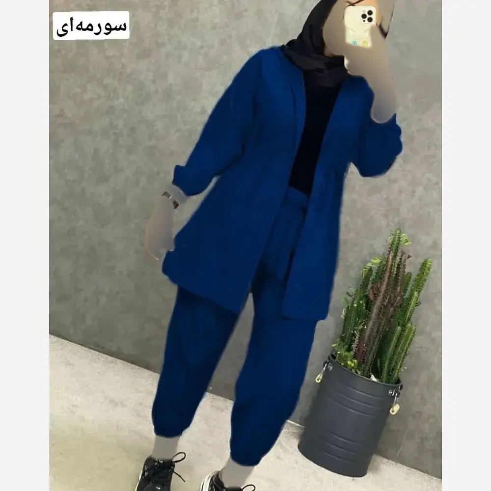 ست هودی و شلوار میکرو کجراه پاییزه فری سایز زنانه