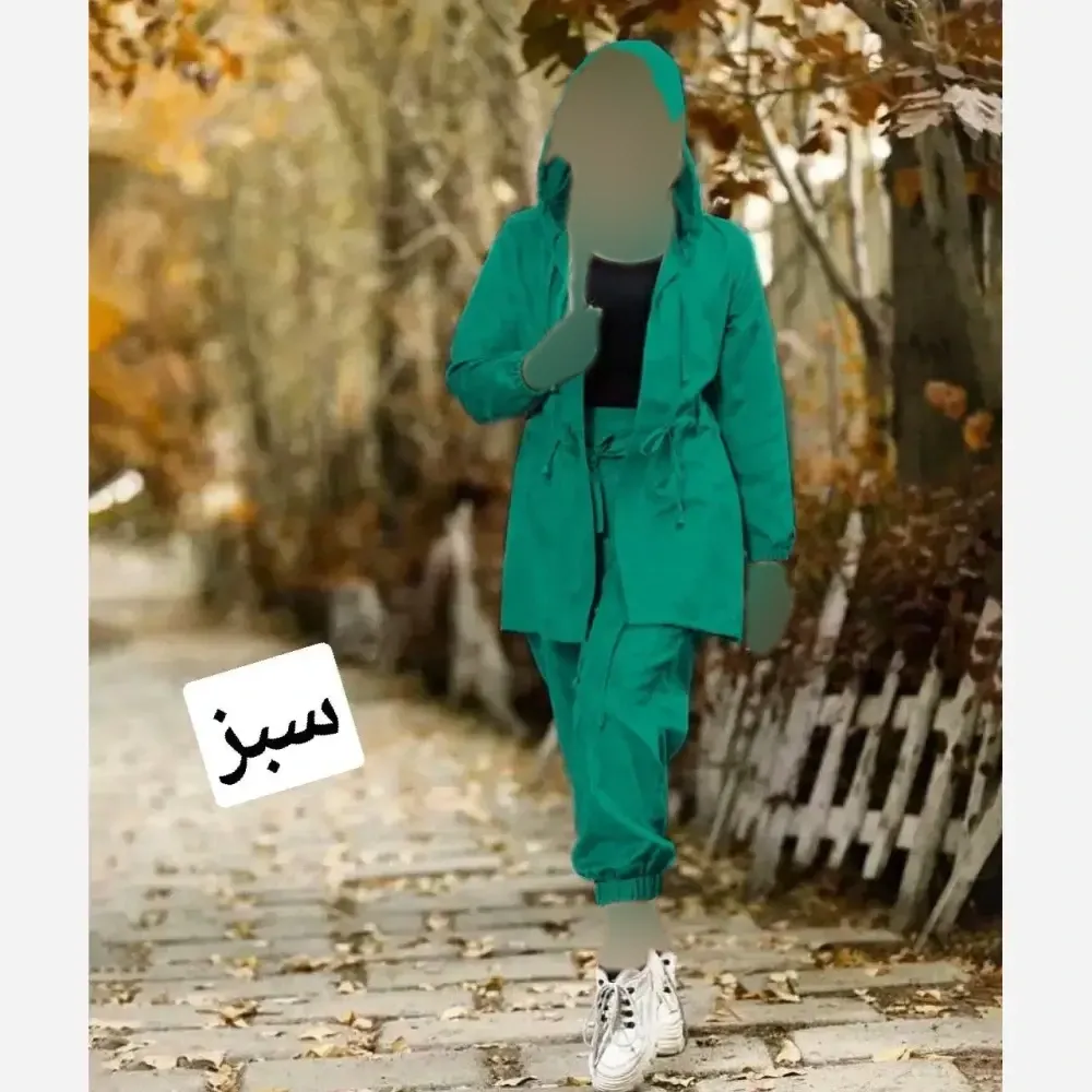 ست هودی و شلوار میکرو کجراه پاییزه فری سایز زنانه