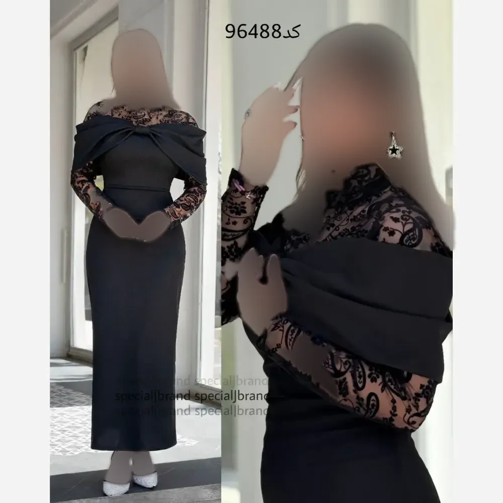 پیراهن مجلسی زنانه شکوفه قد 140 جنس دالقیچ و فلوک مخمل مشکی سایز 50